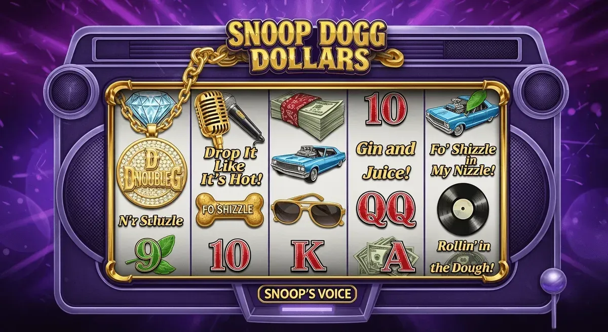 Snoop Dogg Dollars Snoop Dogg Dollars themed slot machine game on a boombox