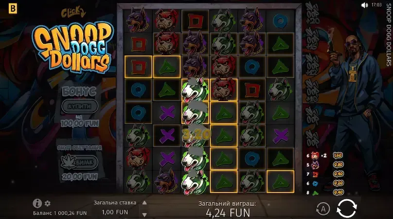 Snoop Dogg Dollars Snoop Dogg Dollars online slot game with animated Snoop Dogg character